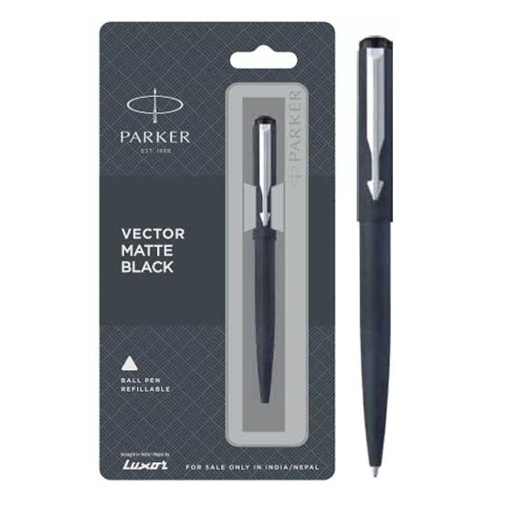 parker-vector-matte-black-ball-pen-600-