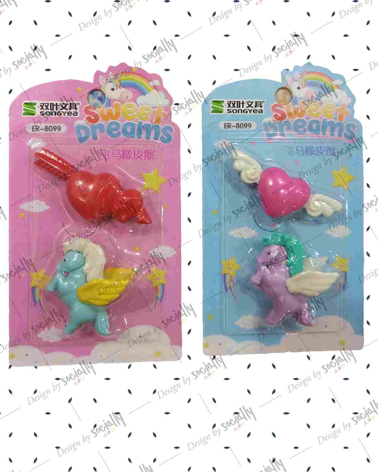 unicorn-and-heart-eraser-set